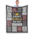 Fouca Birthday Gifts For Men/Dad/Boyfriend/Him, Dad/Husband Birthday Gifts Throw Blanket 60' X 50', Mens Birthday Gifts Ideas,