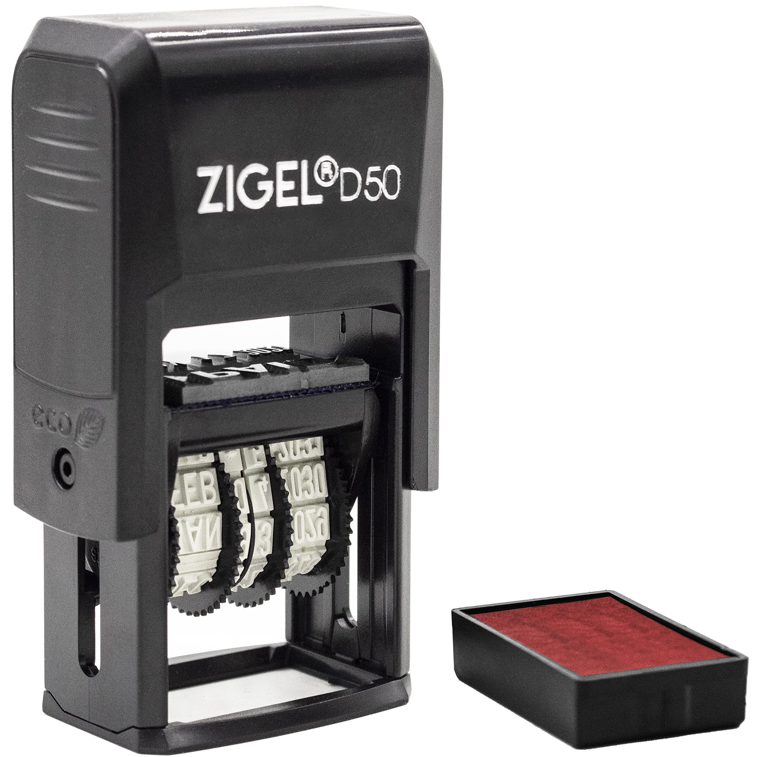 Zigel D50 Date Stamp With Received - Self Inking Date Stamp - Red