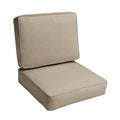 Sorra Home Sunbrella Canvas Taupe Outdoor Seat And Back Cushion Set, 23.5 In X 23 In X 5