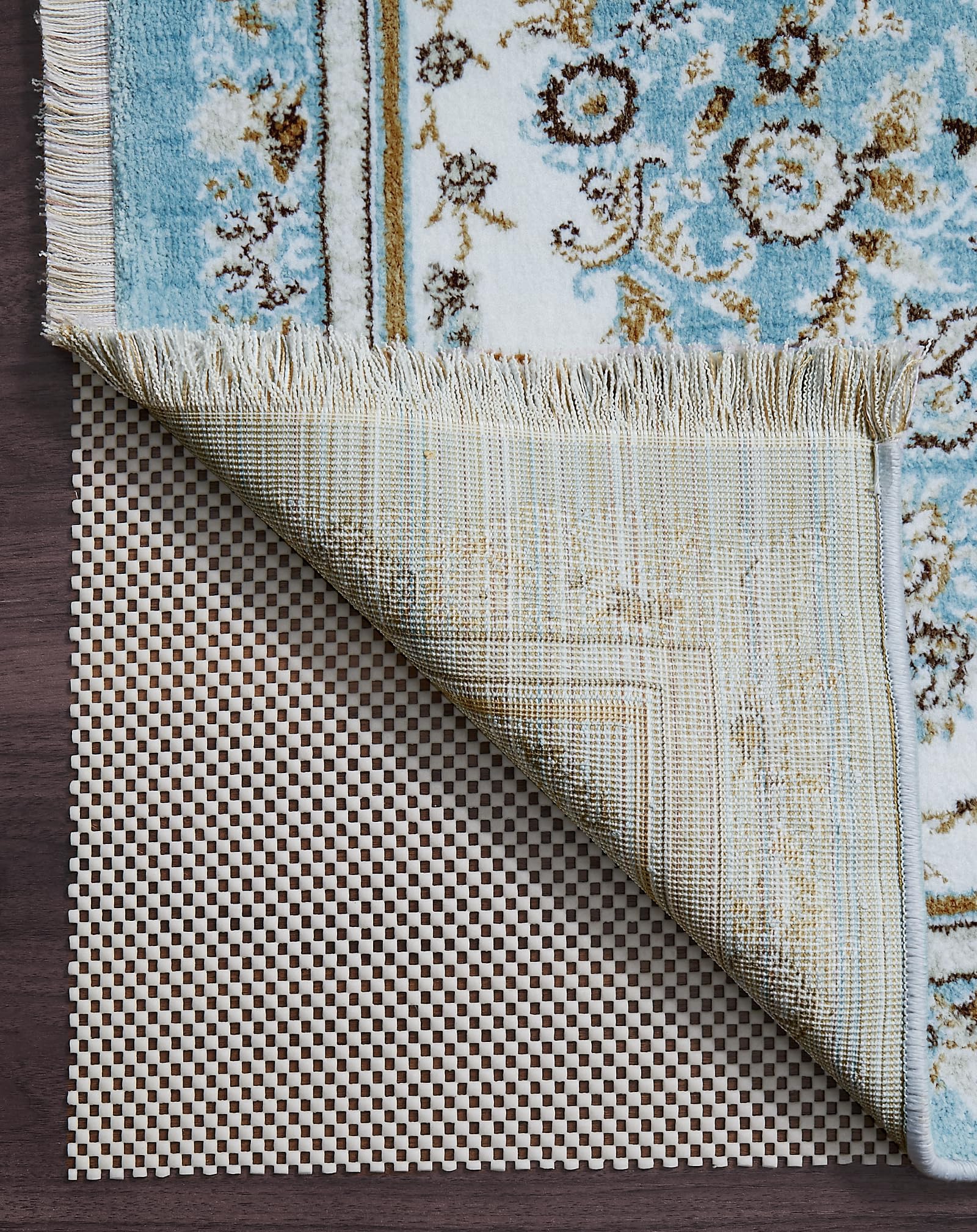 Veken Non Slip Rug Pad Gripper 8 x 10 Feet Extra Thick Pads for Any Hard Surface Floors, Keep Your Rugs Safe and in Place, Under