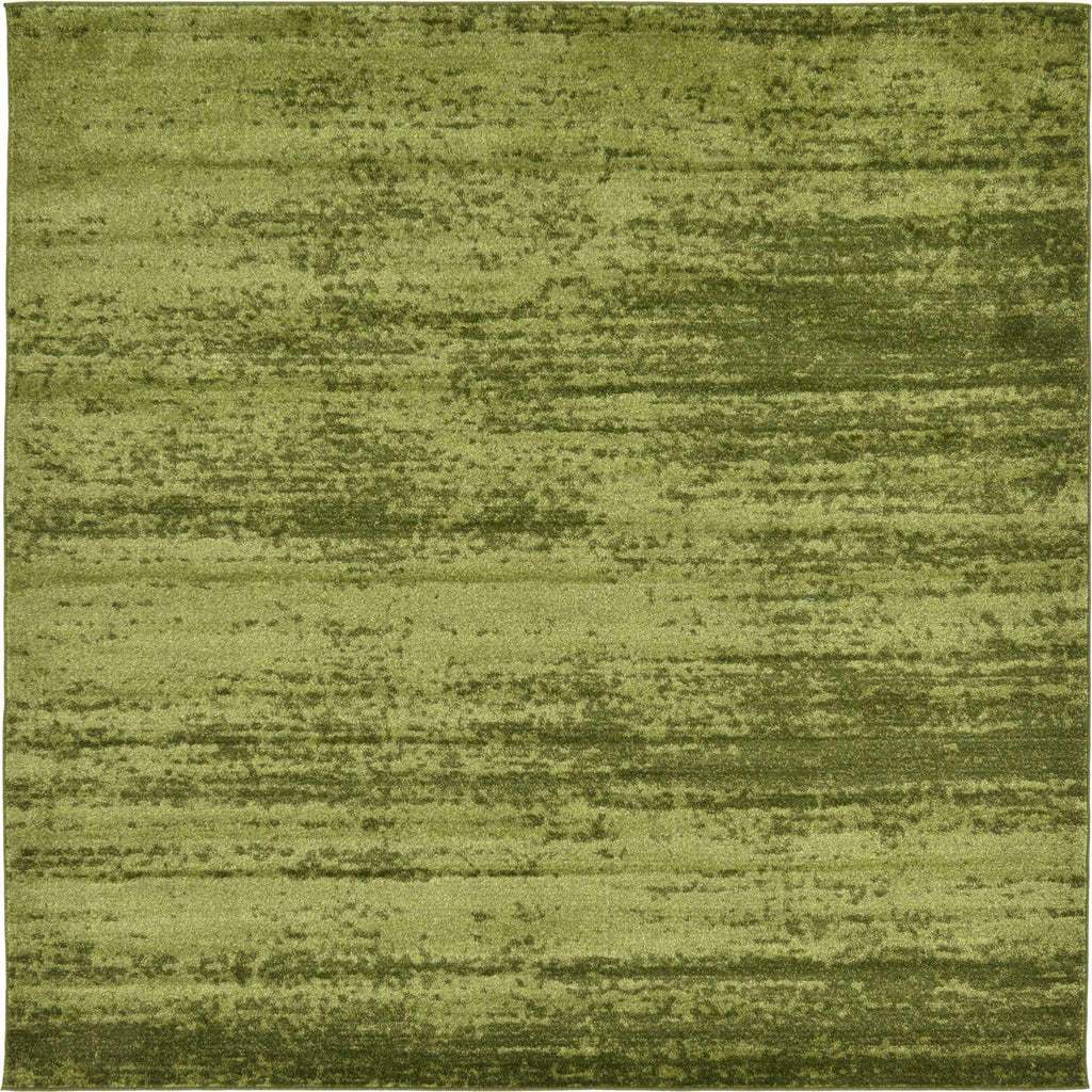 Unique Loom Del Mar Collection Area Rug - Lucille (7' 10'' Square, Green/ Hunter Green)