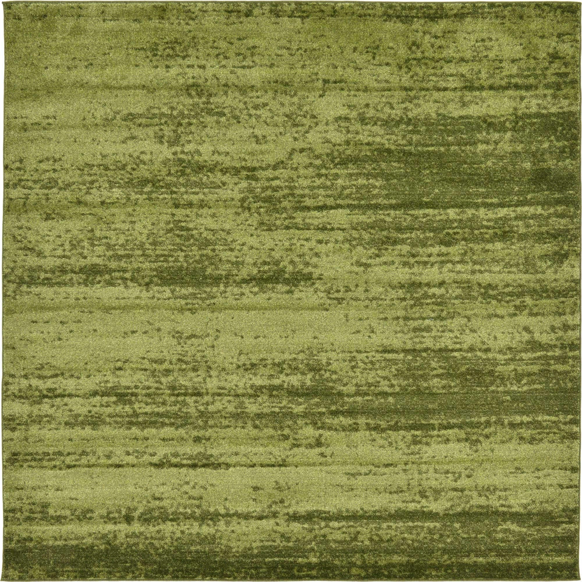 Unique Loom Del Mar Collection Area Rug - Lucille (7' 10'' Square, Green/ Hunter Green)