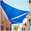 ColourTree TAPT20 Custom Size Order to Make 7  x 7  x 7  Blue Triangle Sun Shade Sail Canopy Mesh Fabric UV Block UPF50 - Com
