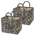 Quilted Fabric Storage Basket 13x11x10.6 Blue, 2Pack