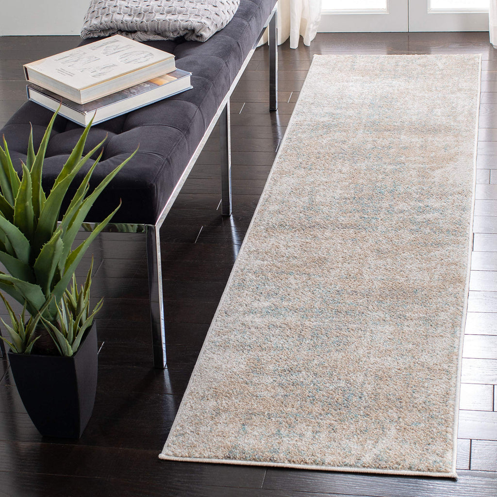 SAFAVIEH Adirondack Collection Runner Rug - 2'1'' x 8', Beige & Slate, Modern Abstract Design, Non-Shedding & Easy Care, Ideal f