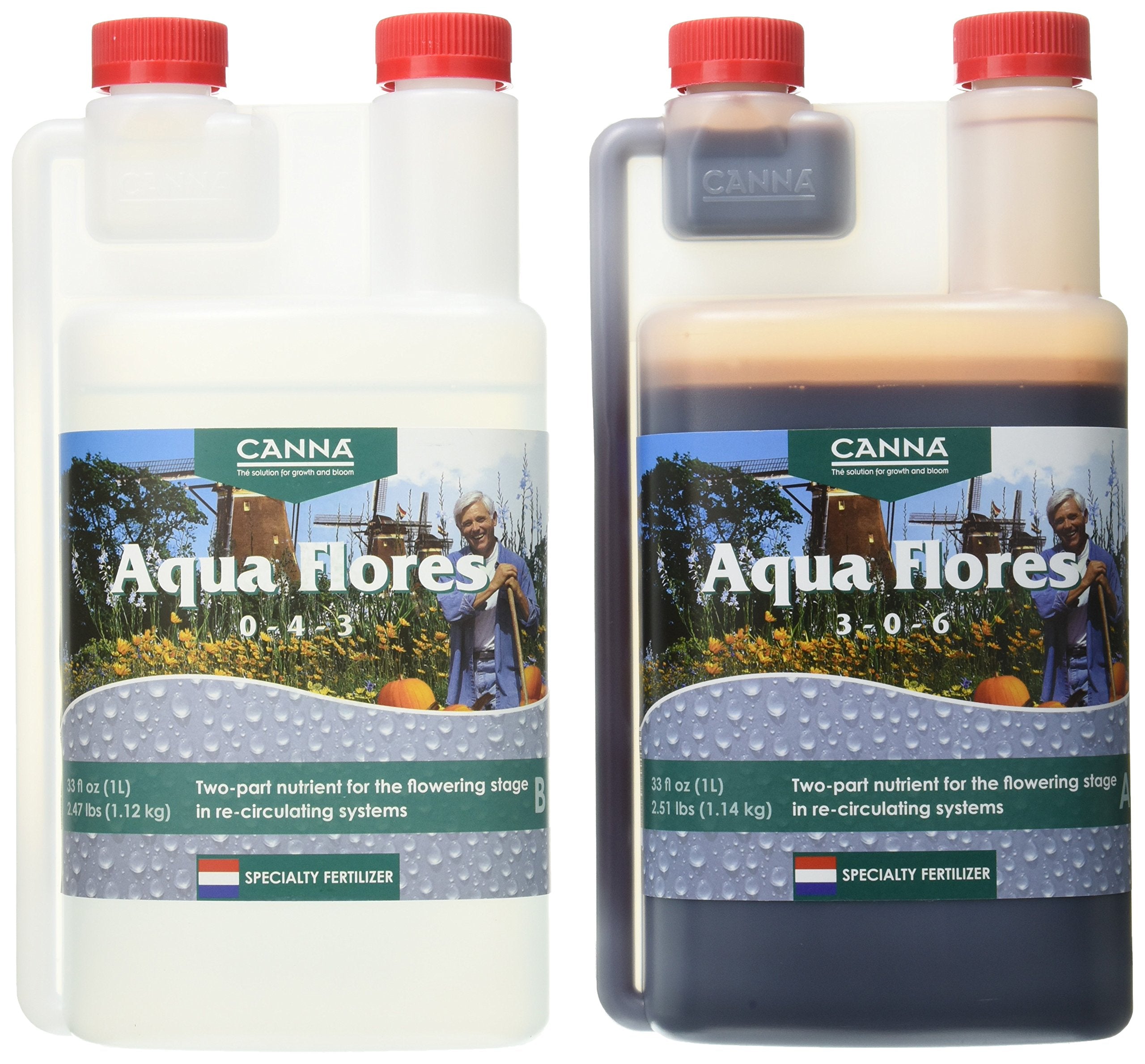 Canna Aqua Flores A & B, 1 L, Set Of 2