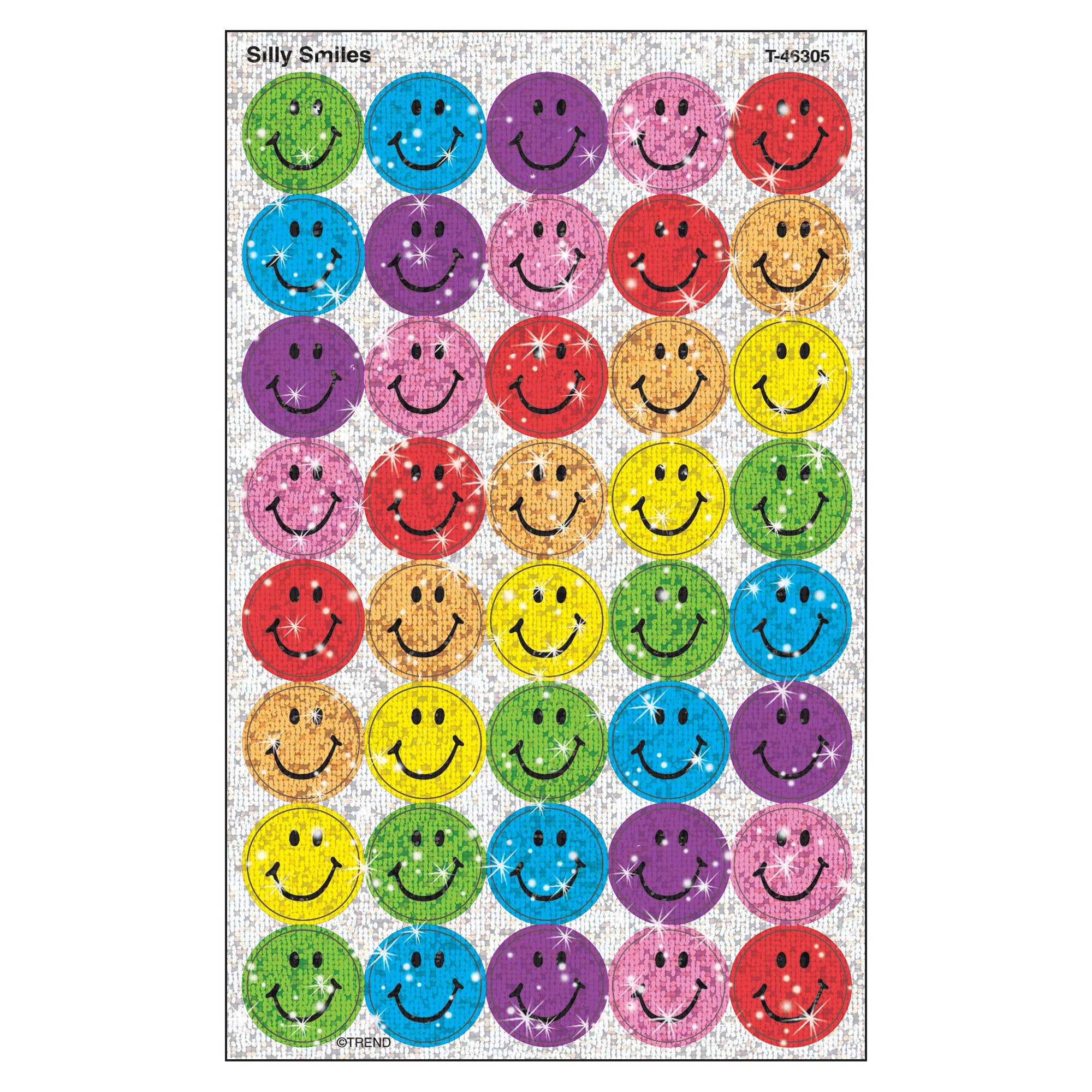 Trend Enterprises, Inc. Silly Smiles Superspots Stickers-Sparkle, 160 Ct