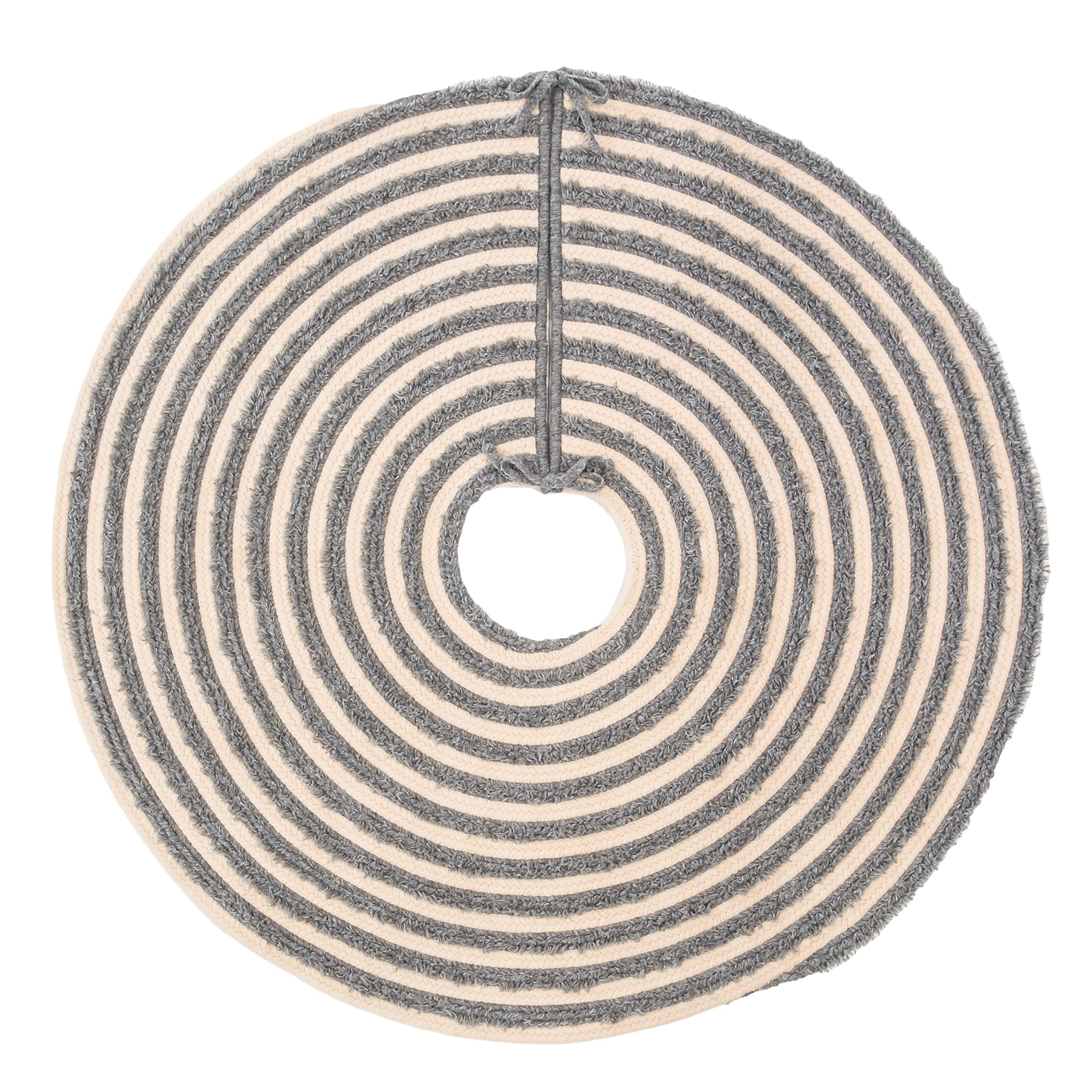 Cozy Wool Shag Holiday Tree Skirt - Gray 50” X 50”