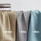 Brown Linen Full Blackout Curtains For Bedroom Thermal Insulated Energy Saving Window Panels Farmhouse Burlap Texture Drapes For