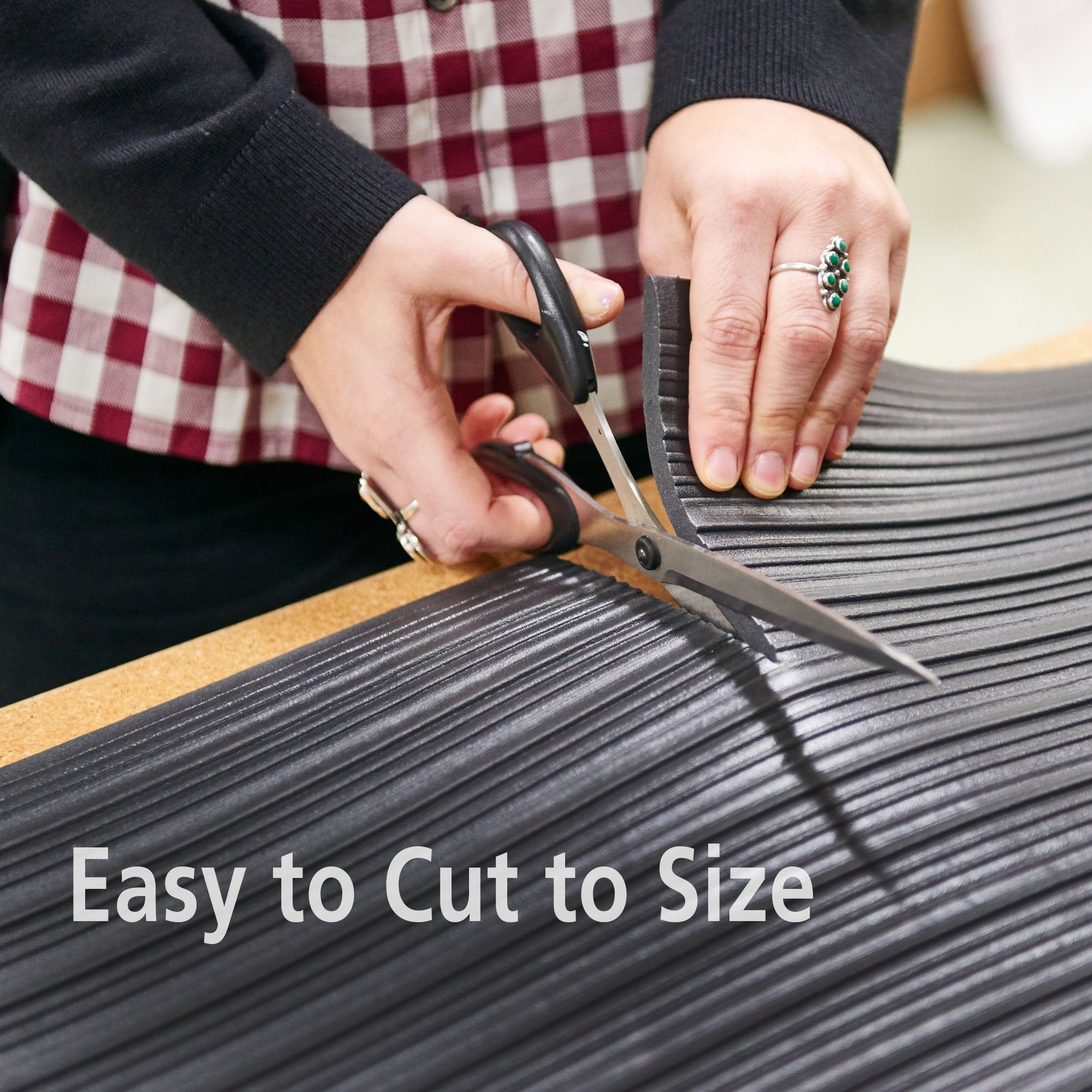 Genuine Joe Joe Air Step Anti-Fatigue Floor Mat, 3 by 5-Feet, Black