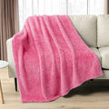 Pavilia Sherpa Throw Blanket For Couch Sofa, Pink Fluffy Warm Plush Blanket For Twin Bed, Cozy Super Soft Lightweight Throw, Fuz