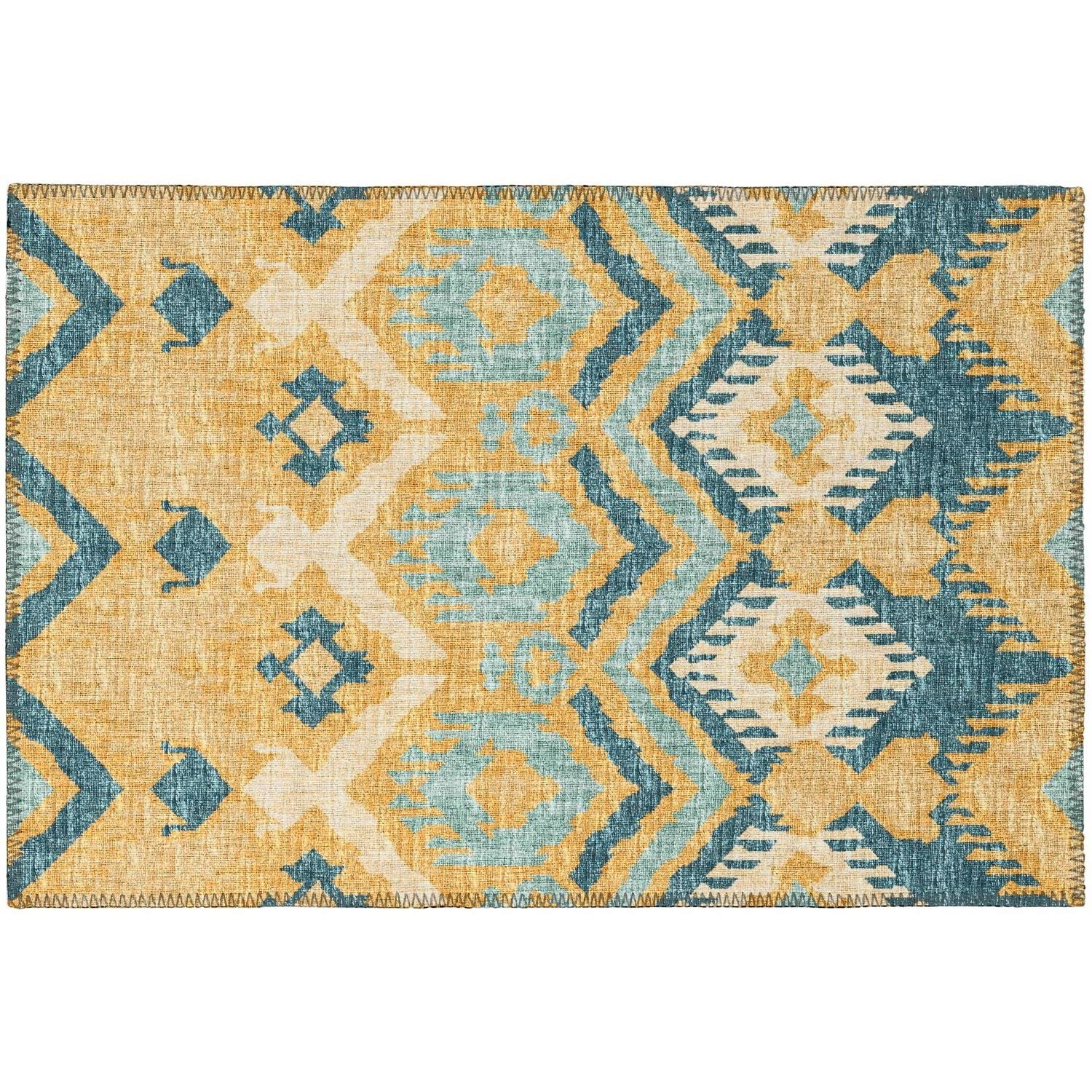 Sedona Sn2 Yellow Bohemian Rug Rectangle 5' X 7 ' 6"