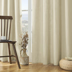 Joydeco Linen Curtains 90 Inch Length 2 Panels Set, Curtains For Living Room, Light Filtering Curtains 90 Inches Long, Living Ro