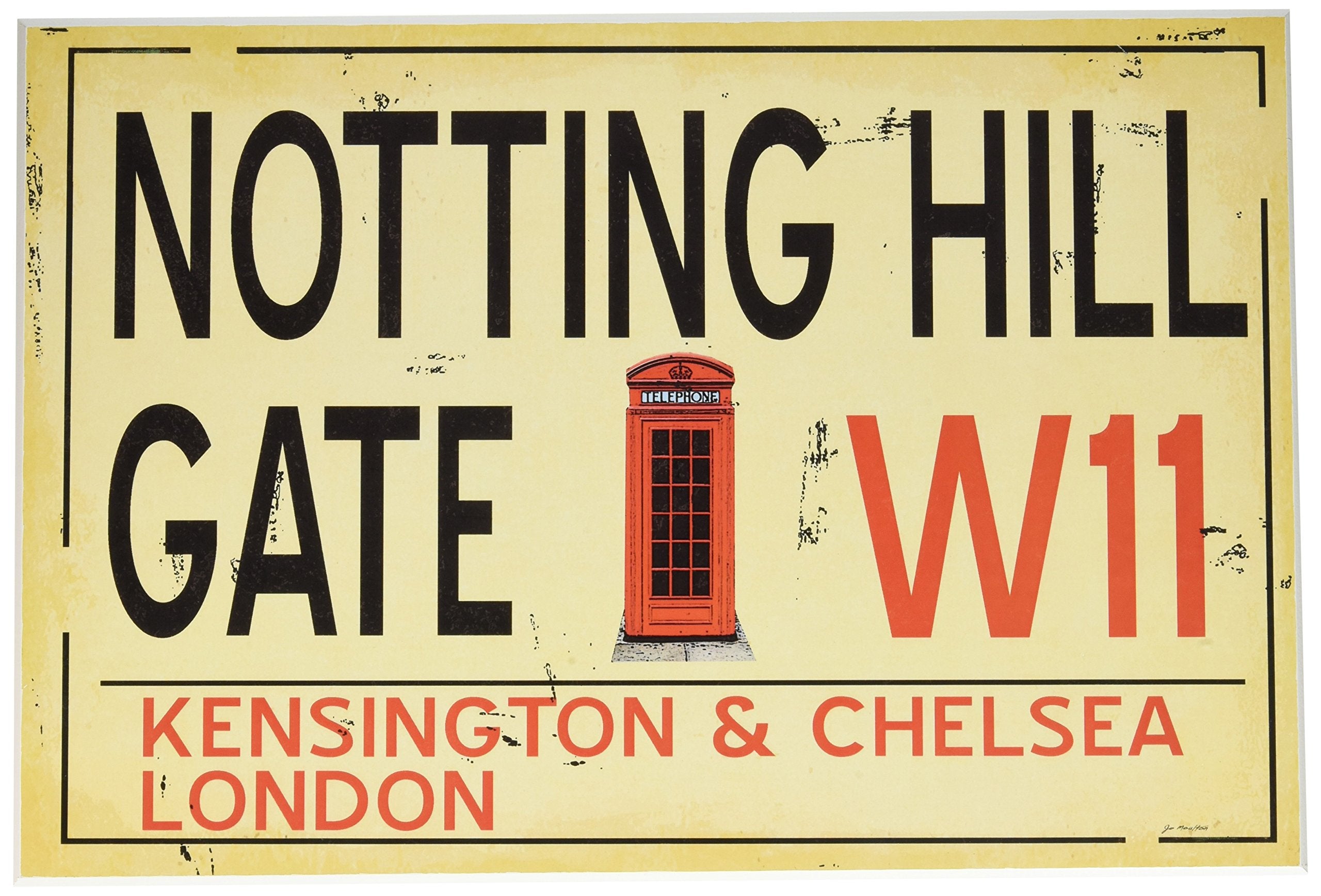Stupell Home D  cor Notting Hill W11 London Underground Rectangle Wall Plaque, 10 x 0.5 x 15, Proudly Made in USA