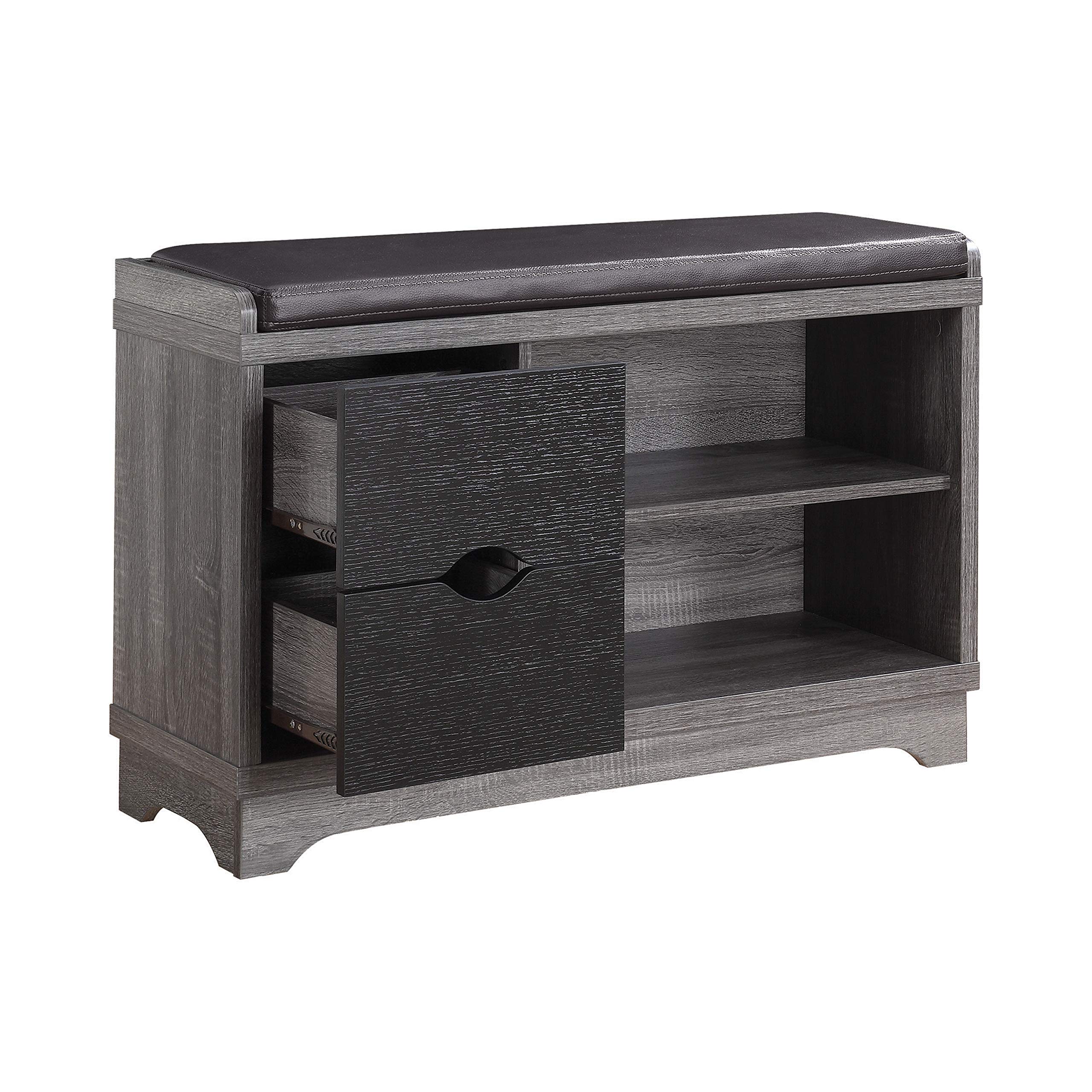 Coaster Home Furnishings 950921 2-drawer Shoe Cabinet Distressed Grey and Black