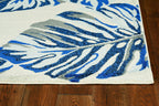 HomeRoots Decor 3'3-inch x 4'11-inch Polypropylene Grey/Blue Area Rug