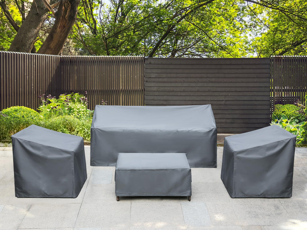 Baner Garden Patio Furniture Covers,Outdoor Furniture Cover Waterproof,Patio Furniture Set Covers For 4 Piece Outdoor Conversation Set,Patio Covers Set-Xx-Large (Grey)
