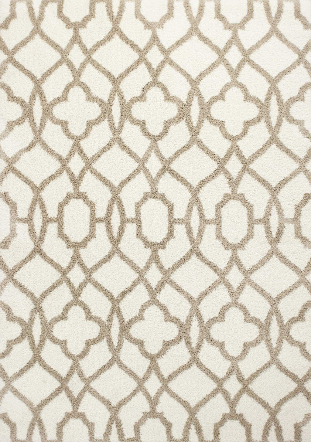 HomeRoots Decor 3'3' x 5'3' Microfiber Ivory/Beige Area Rug