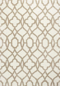 HomeRoots Decor 3'3' x 5'3' Microfiber Ivory/Beige Area Rug