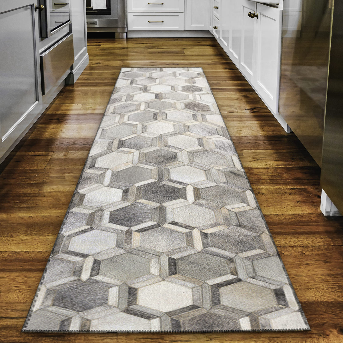 Addison Rugs Laredo Alr31 Gray 2'3&quot; X 7'6&quot; Indoor Outdoor Hallway Runner Rug, Stain Resistant Washable Kitchen Area Carpet For Bathroom, Entry, Patio, Laundry And Bedroom Rug
