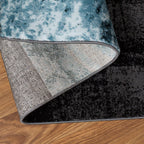 Rugshop Contemporary Abstract Circle Design Soft Area Rug 2' X 10' Gray
