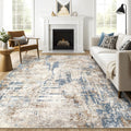 9x12 Area Rug Washable Rugs: Living Room Large Abstract Modern Soft Stain Resistant Indoor Floor Non Slip Accent Carpet for Bedr