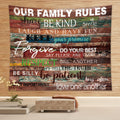 Homewelle Quotes Inspirational Tapestry 59Wx51L Inch Educational Motivational Family Positive Funny Farmhouse Cool Rustic Wooden