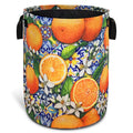 Mexican Tiles Orange Oxford Cloth Foldable Laundry Basket Holds 30+ Shirts