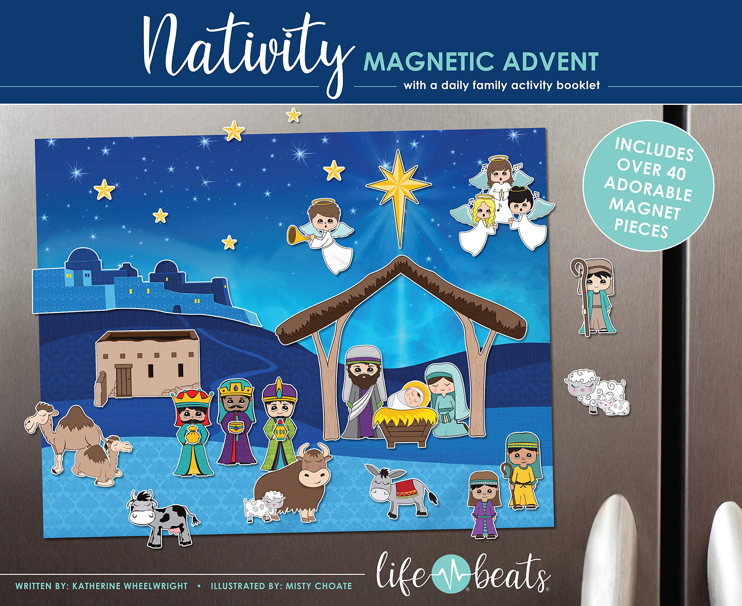 Lifebeats Nativity Magnetic Advent Calendar With A Daily Family Activity Booklet