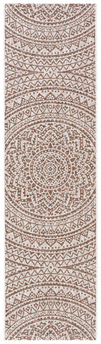 Safavieh Courtyard Collection 2'3' X 14' Light Beige / Light Brown Cy8734 Indoor/ Outdoor Waterproof Easy Cleaning Patio Backyard Mudroom Runner Rug