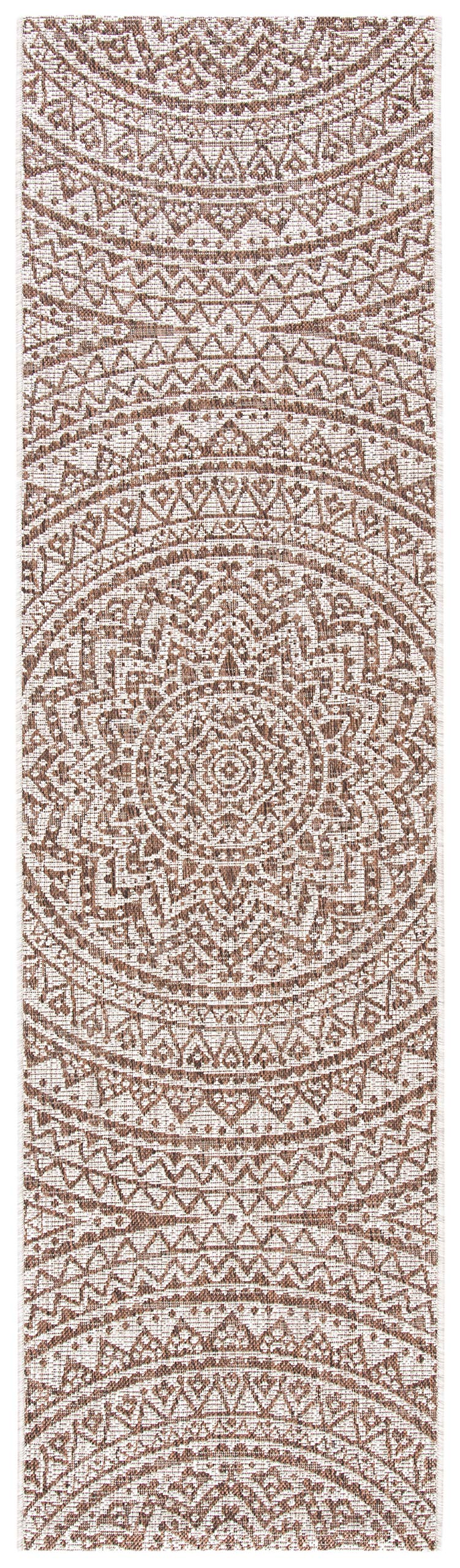 Safavieh Courtyard Collection 2'3' X 14' Light Beige / Light Brown Cy8734 Indoor/ Outdoor Waterproof Easy Cleaning Patio Backyard Mudroom Runner Rug