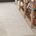 JONATHAN Y SCN104B-28 Nordby High-Low Geometric Arch Scandi Striped Indoor/Outdoor Runner Rug, Modern, Contemporary, Geometric, 