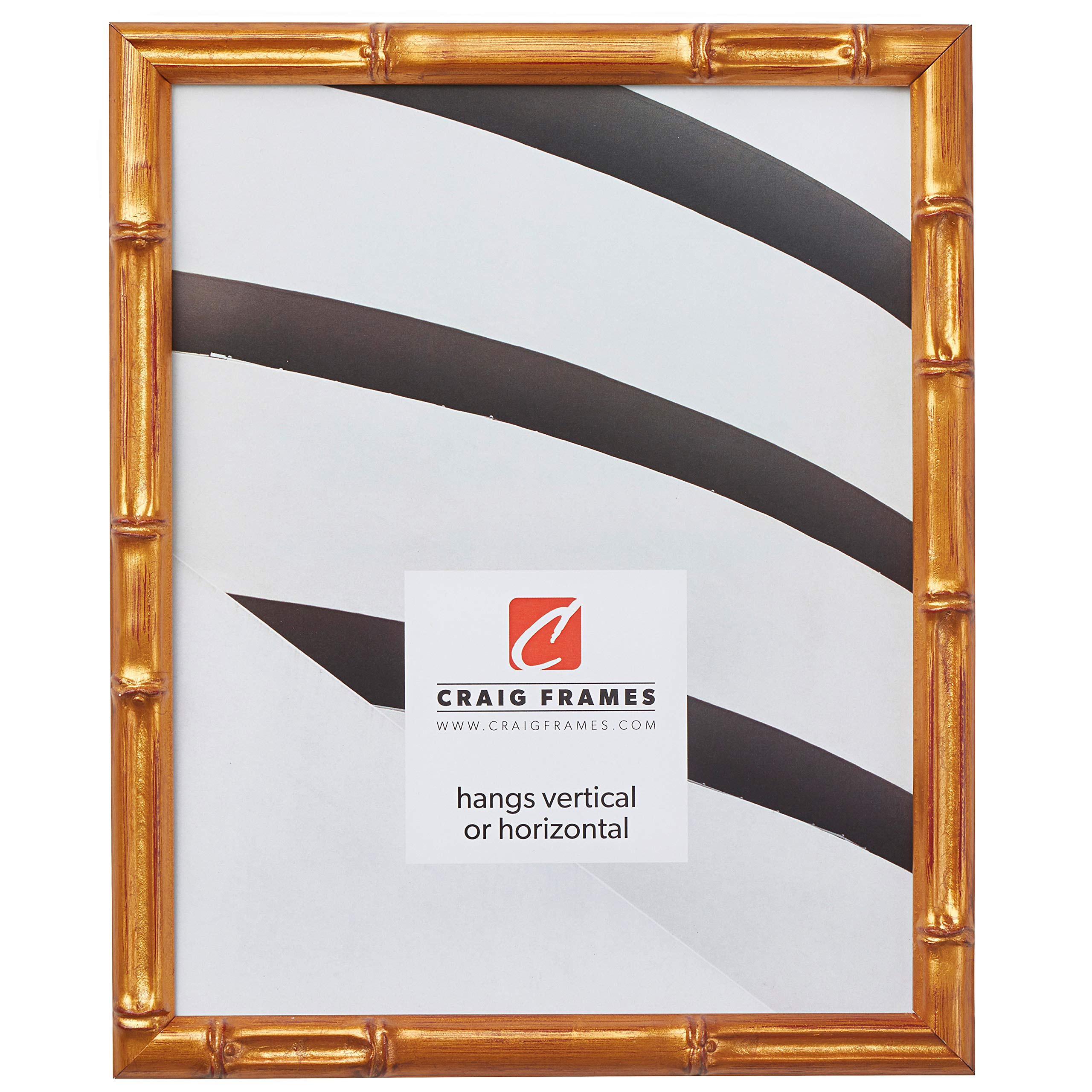 Craig Frames Vintage Gold Bamboo Composite Picture Frame, 24 by 36-Inch