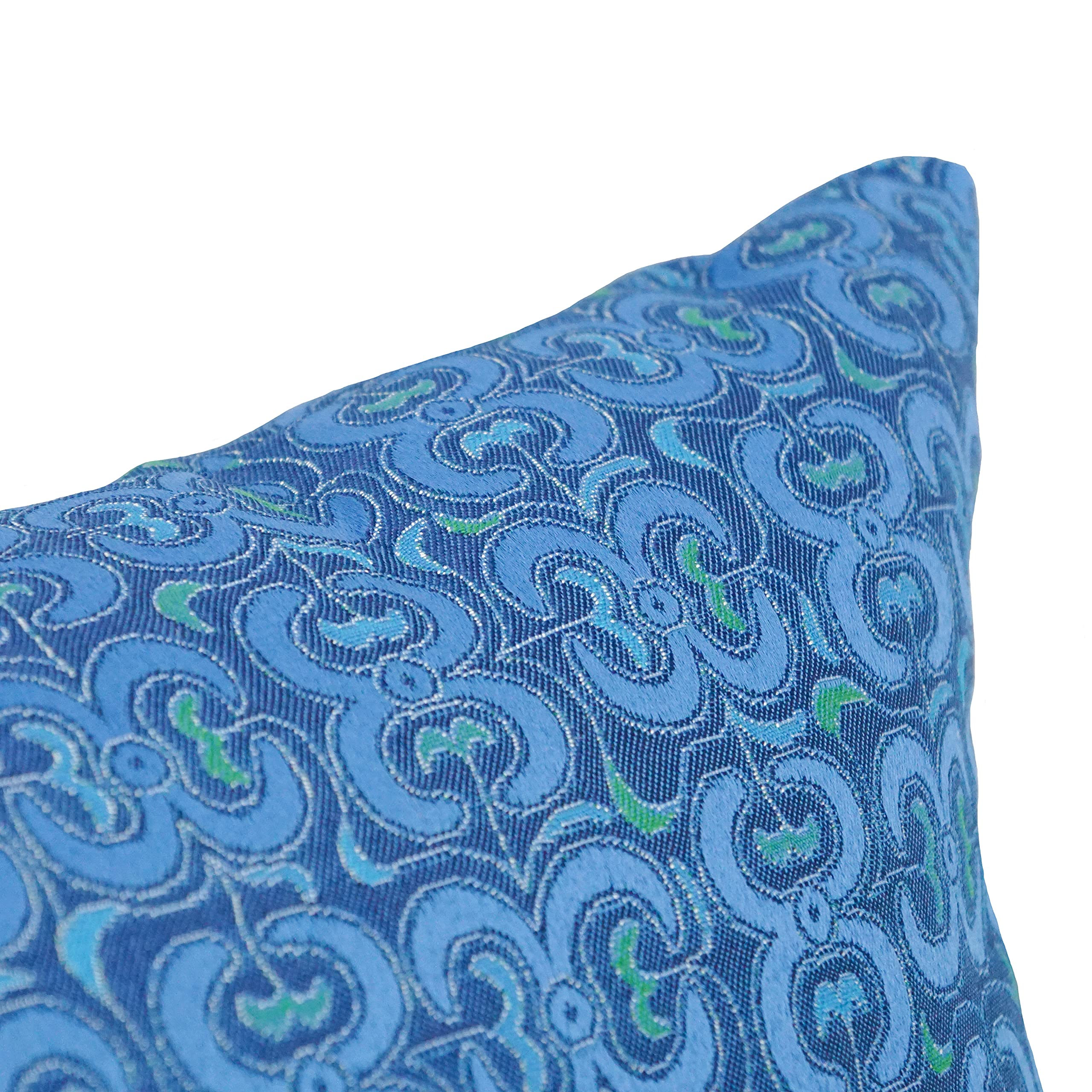Blazing Needles Square Jacquard Throw Pillow, 17", Mahlika Caspia