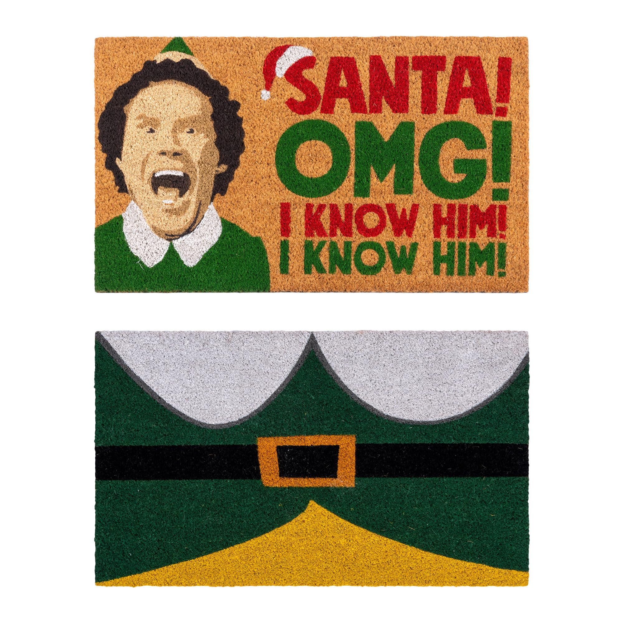 Gertmenian Paramount The Elf Coir Mat (2-Pack) Welcome Mats for Front Door, Home Entrance, Garage, and Back Door, Home Decor, 20