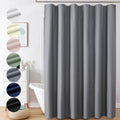 Ovzme Berry Extra Long Grey Shower Curtain 96 Inch Long, 3D Embossed Texture Fabric Bathroom Shower Curtain, Large Hotel Bath Cu