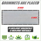 Colourtree 4' X 50' Grey Fence Privacy Screen Windscreen Cover Fabric Shade Tarp Netting Mesh Cloth - Commercial Grade 170 Gsm - Cable Zip Ties Included - We Make Custom Size