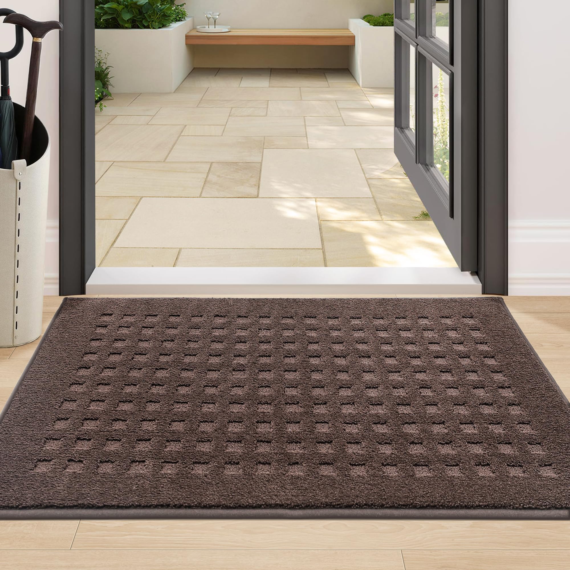 Beqhause Door Mat 24'X36', Absorbent And Dirt Resistant Doormats Floor Mat Non-Slip Washable Rugs For Entryway, Dog Door Mat,