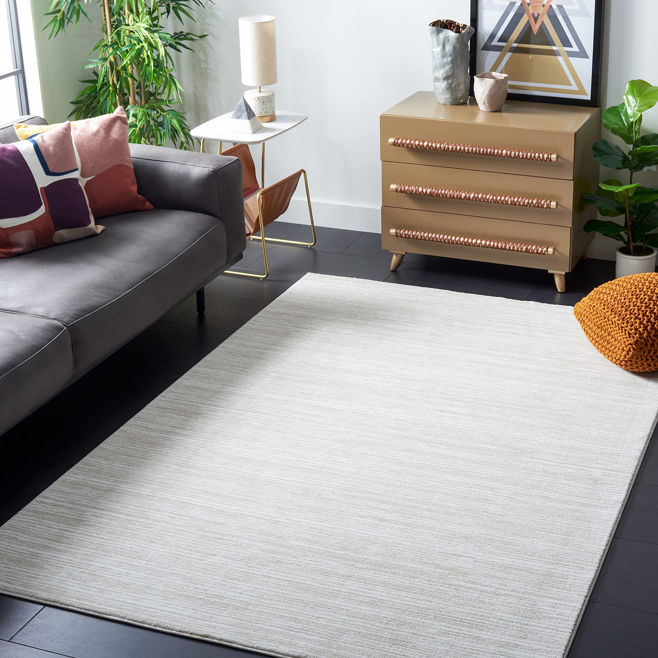Safavieh Vision Collection X-Large Area Rug - 11 x 15, Ivory, Modern Ombre Tonal Chic Design, Non-Shedding & Easy Care, Ideal 