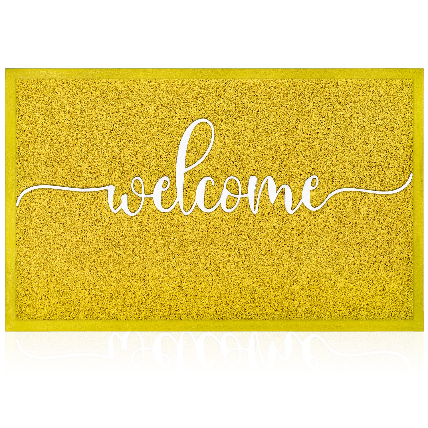 Aazzkang Yellow Outdoor Mat Front Door Indoor Welcome Doormat Large 36'X24',Anti-Slip Durable Rubber Door Mat