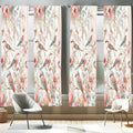 Ambesonne Birds and Nature Window Curtains Pack of 2, Spring Garden Scenery with Flying Sparrows and Leafy Flowers, Lightweight 