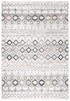 Safavieh Amsterdam Collection Accent Rug - 4' X 6', Ivory & Grey, Moroccan Boho Design, Non-Shedding & Easy Care, Ideal For High