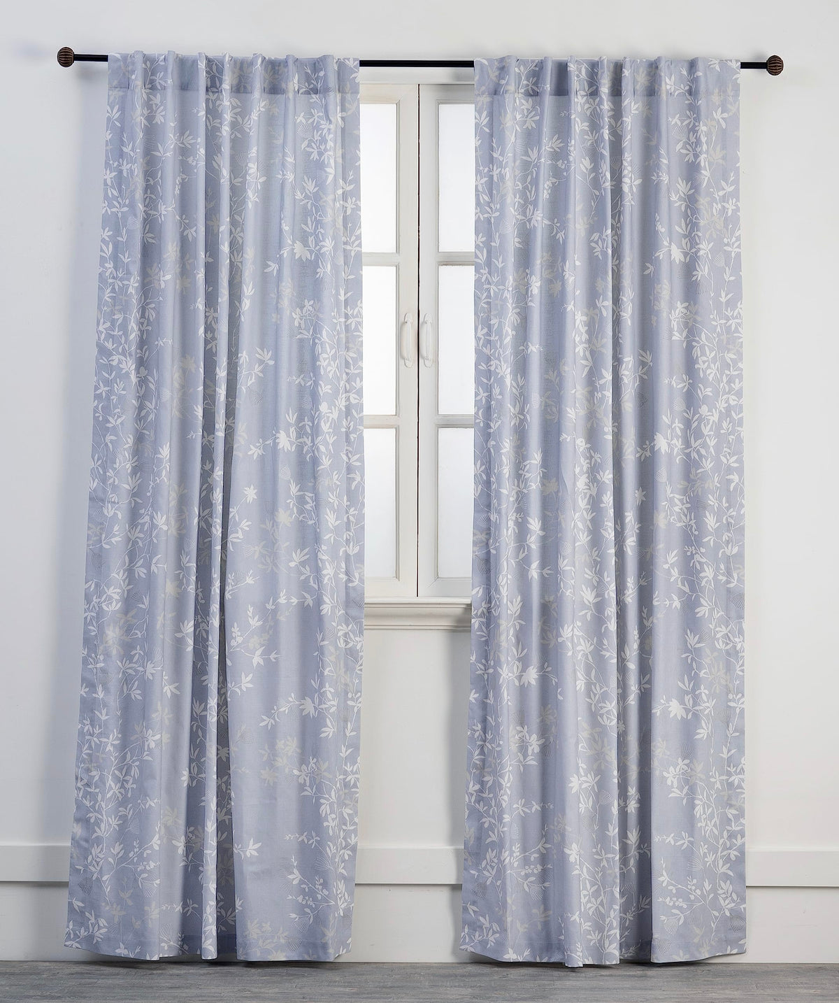 Maison d' Hermine Curtain 100% Cotton 50''x108'' Curtains 2 Panel Easy Hanging with a Rod Pocket & Loop for Kitchen, Bedrooms & 