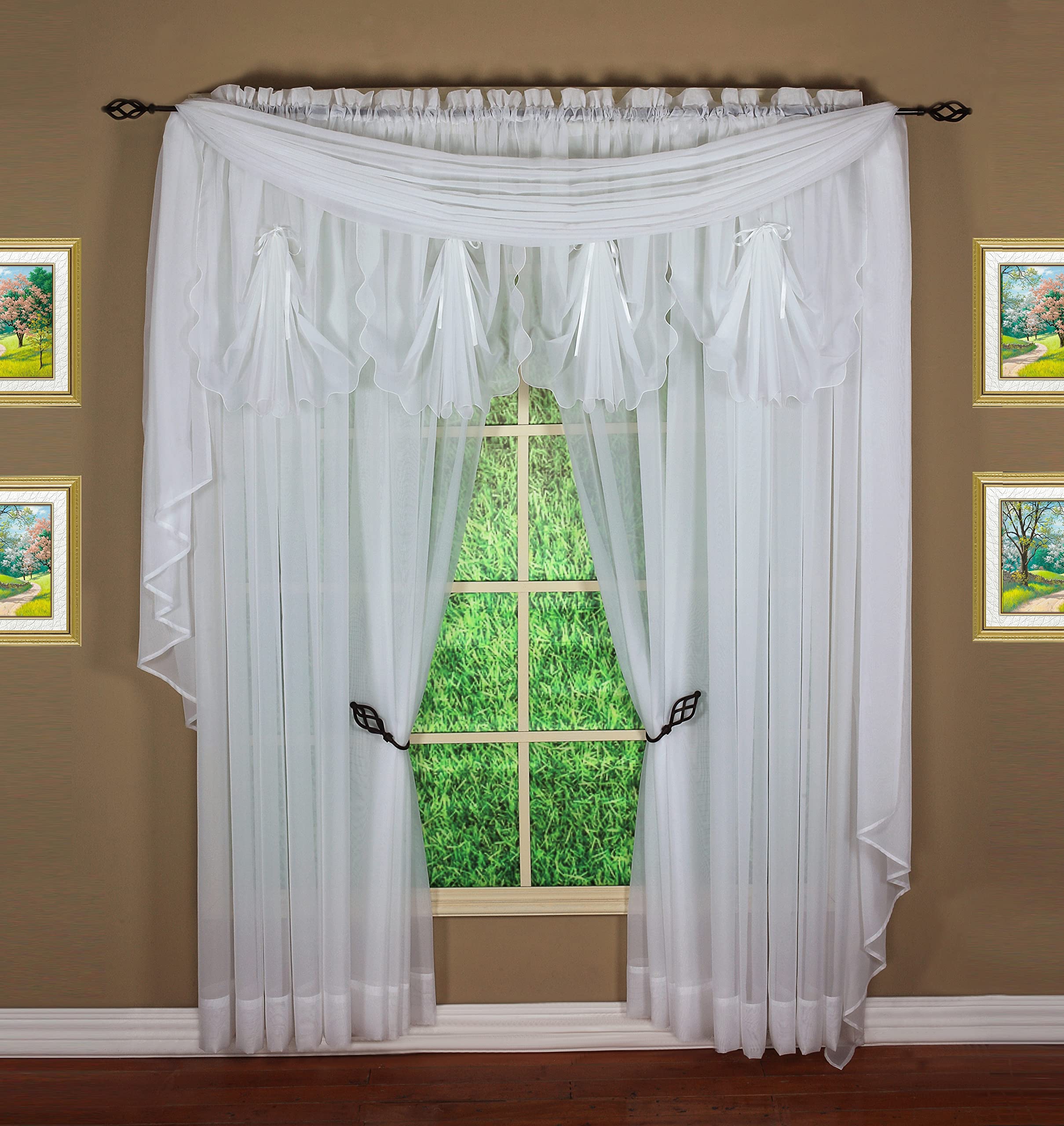 Today'S Curtain Emelia Original Voile Panel 120', White, 60' W X 120' L