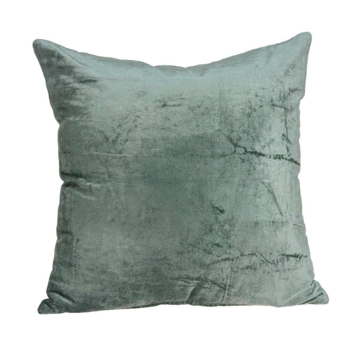 HomeRoots 50% Cotton, 50% Viscose Parkland Collection Diego Transitional Sea Foam Solid Pillow Cover with Down Insert