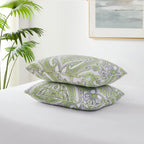 Southshore Fine Living, Inc. Floral Boho Paisley Pillow Covers Standard Size 20'X26', Quilted Pillow Shams Queen Size Set Of 2