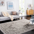 SAFAVIEH Reflection Collection X-Large Area Rug - 11' x 15', Dark Grey & Cream, Vintage Distressed Design, Non-Shedding & Easy C