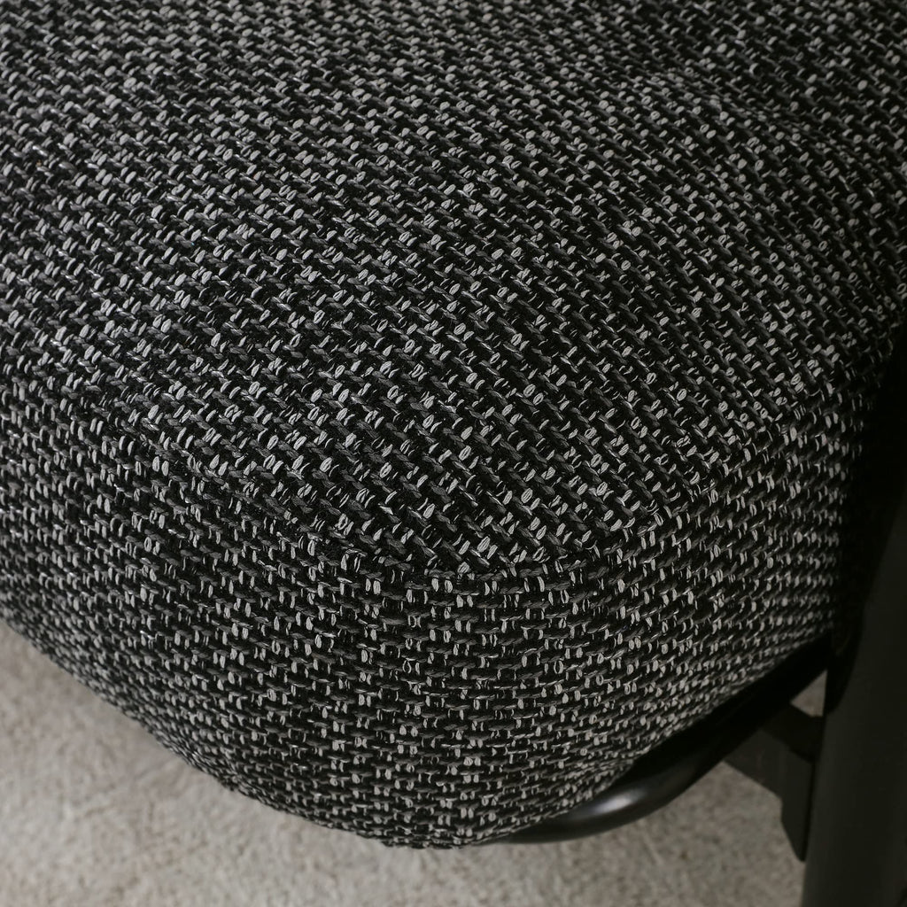 Octorose Full Size 3 Side Zipper Premium Upholstery Basketweave Thick Linen Grey/Black Mixed Futon Cover Slipcover Sofa Day Bed