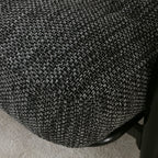 Octorose Full Size 3 Side Zipper Premium Upholstery Basketweave Thick Linen Grey/Black Mixed Futon Cover Slipcover Sofa Day Bed