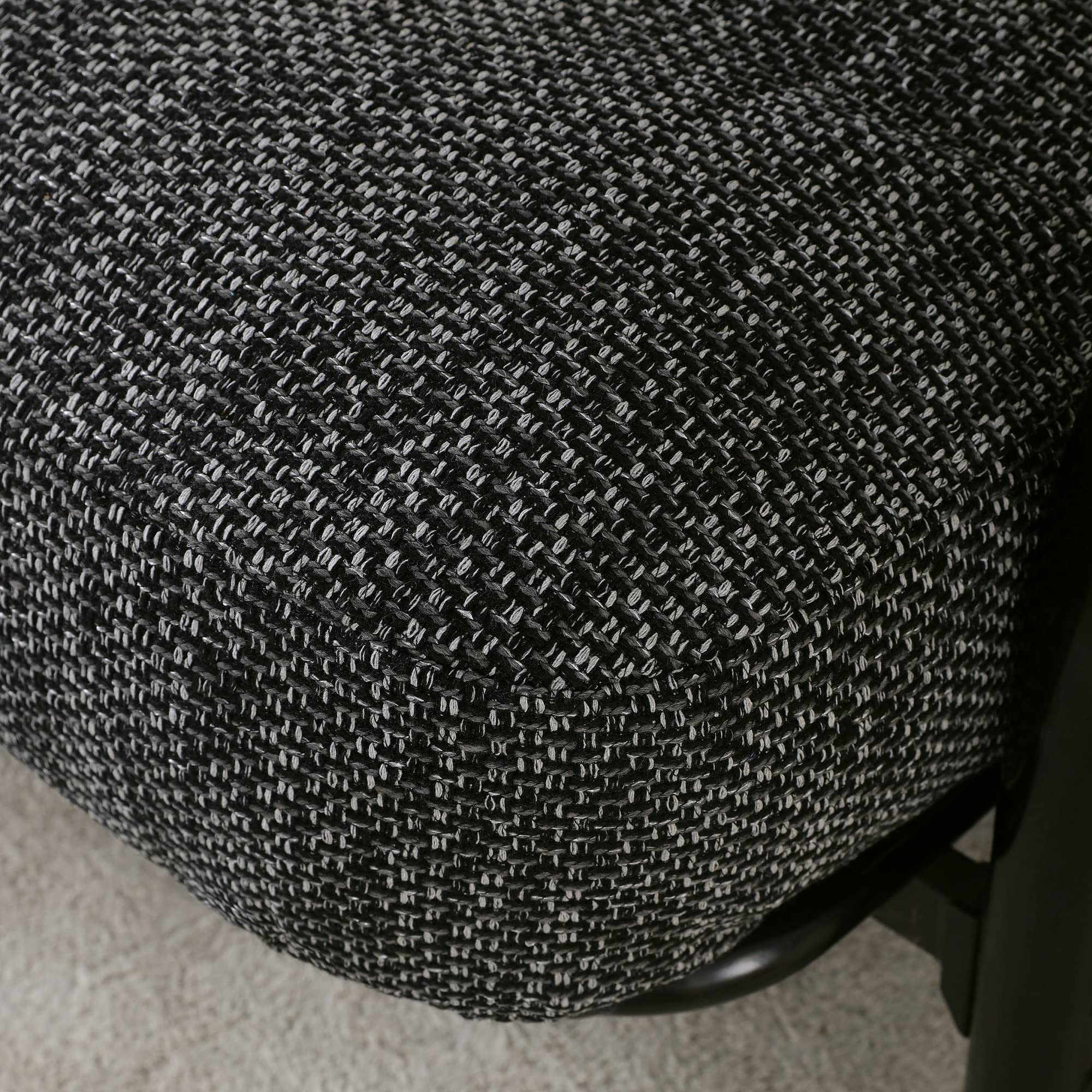 Octorose Full Size 3 Side Zipper Premium Upholstery Basketweave Thick Linen Grey/Black Mixed Futon Cover Slipcover Sofa Day Bed